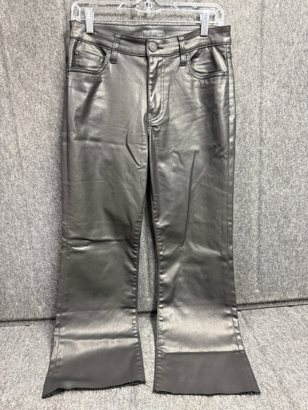 Kut from the Kloth Black Faux Leather Flare Jeans